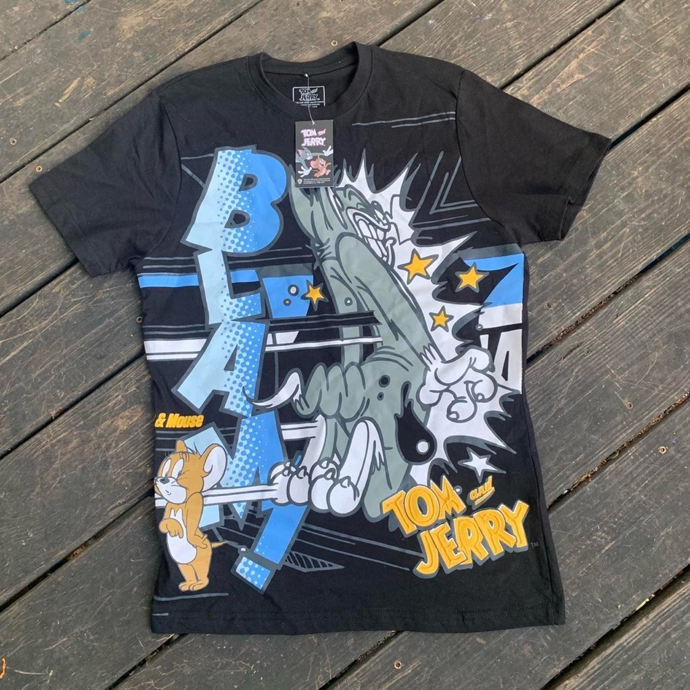 & Other Stories Black and Blue Graphic Tee